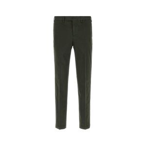 Pt Torino Men Bottle Green Stretch Cotton Pant